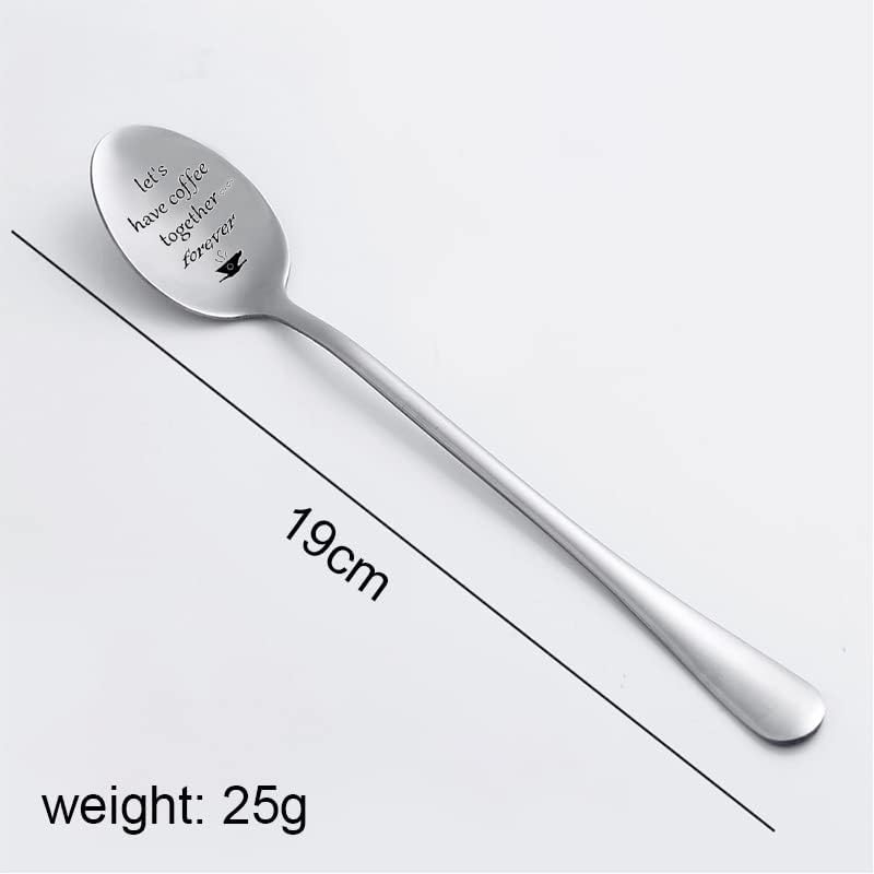 Miniatura 7 de Regalos para parejas, juego de cucharas de café, regalos para los amantes del café, regalos para esposa, marido, aniversario, Navidad, regalos de