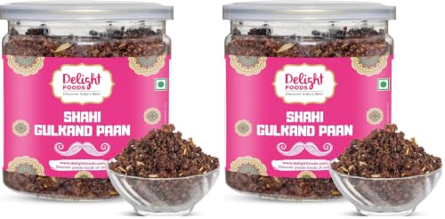 Image of Delight Foods Gulkand Meetha Paan Mukhwas 300g | Sweet Paan Mouth Freshener & Digestive | Without Supari | Refreshing After-Meal Snack | Traditional Indian Mukhwas (Pack of 2)