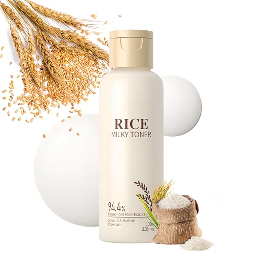 Rice Toner Gesicht - Gesichtswasser mit Reis - Milky Toner Gesichtswasser Unreine Haut - Porenverfeinernd & Hydrating toner - Glättend Gesichtstoner - Für Alle Hauttypen