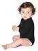 American Apparel Infant Baby Rib Long Sleeve One-Piece -black- 12-18M