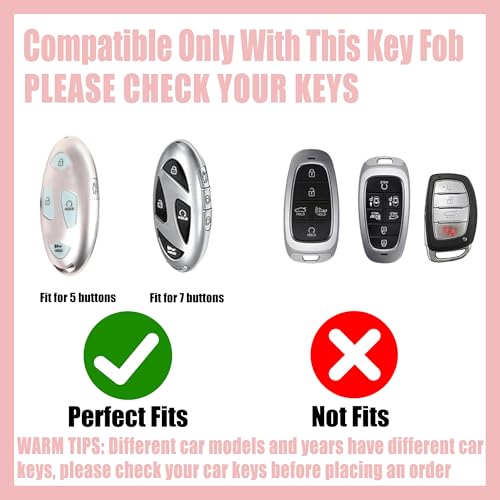 Carcasa de llave Hyundai con oso de diamantes y TPU protector 2