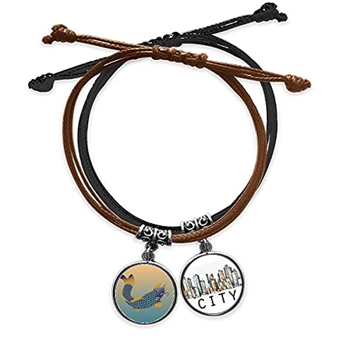Bracelet culture poisson bleu en cuir sidi pour vos sorties d'été