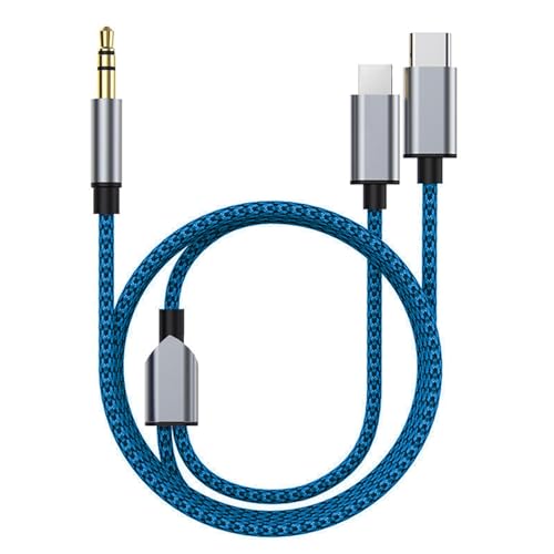 Juckier Type-C&Phone to 3.5mm I[fBIP[u DAC HIFI aux P[u CzWbN ϊ ^Cvc J[I[fBI/X}zڑ 1.2m ` USB-C/PhoneV[YΉ