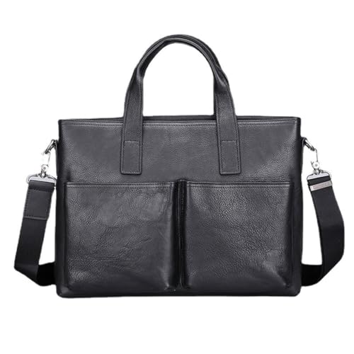 Genuine leather briefcase, carrying top layer, cowhide men's bag, business shoulder bag, men's retro