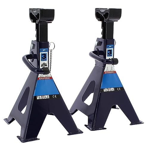 S SUMEX Caballetes para Coches y Otros Vehículos de 3 Toneladas 3000kg Reforzado, con Pasador de...