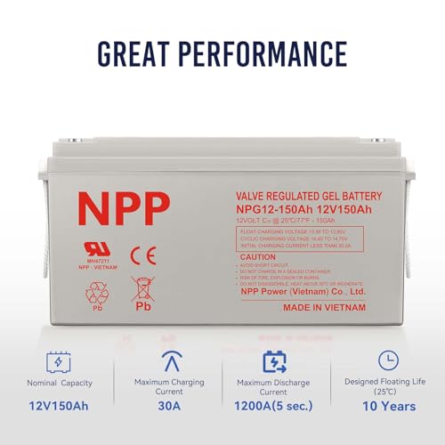 Batería Gel Recargable NPP 12V 150Ah 4 Unidades miniatura 3