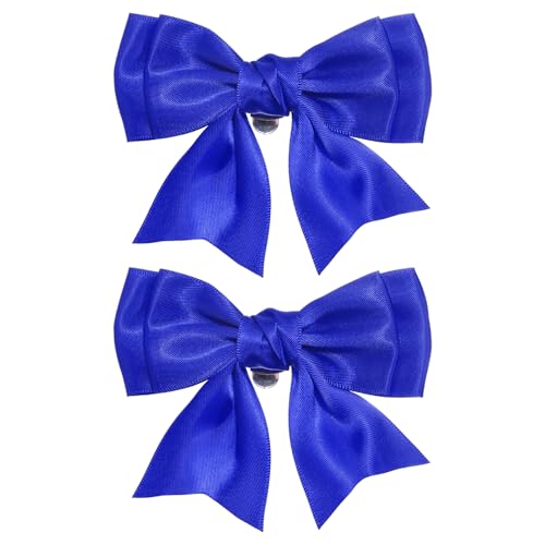 Clips à chaussures satin bleu marine PATIKIL nœud amovible décoration soulier mariage femme 9cm