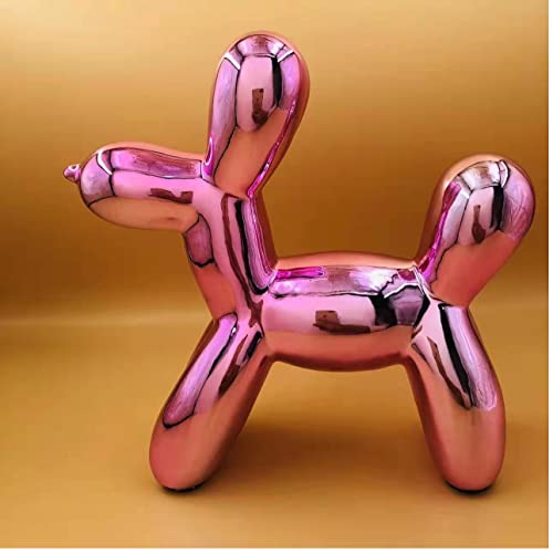 Ballon-Hunde-Dekoration, Tierfigur, Kunstskulptur, groß, Rosa Cover