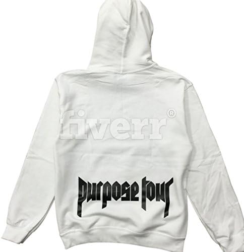 Justin Bieber Purpose Tour Unofficial Merch Merchandise Pop Up White (XL)