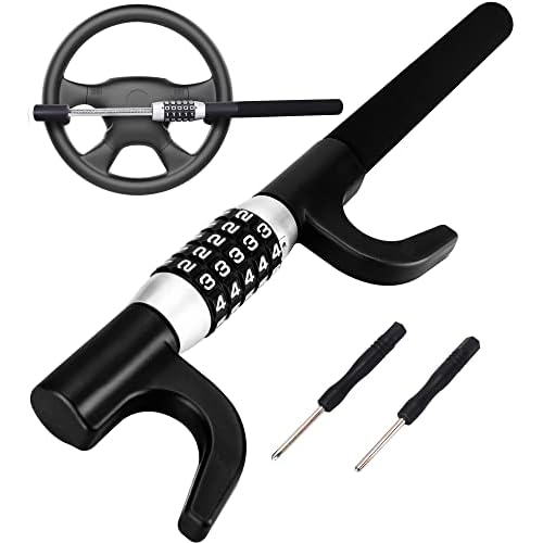 Tevlaphee Steering Wheel Lock - 5-Code Keyless Extendable