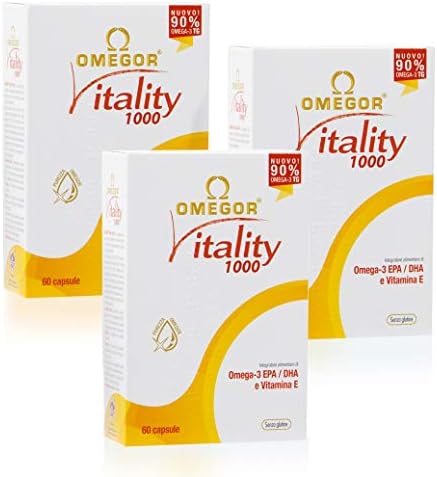 Omega 3 OMEGOR® Vitality 1000 | 180 cps da 1000 (3 x 60cps) : Amazon.it:  Salute e cura della persona
