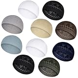Kufi Hats for Men - Skull Kufi Caps Beanie - Taqiyah Crochet cufi - Muslim Hats for Islamic Gifts and Prayer...
