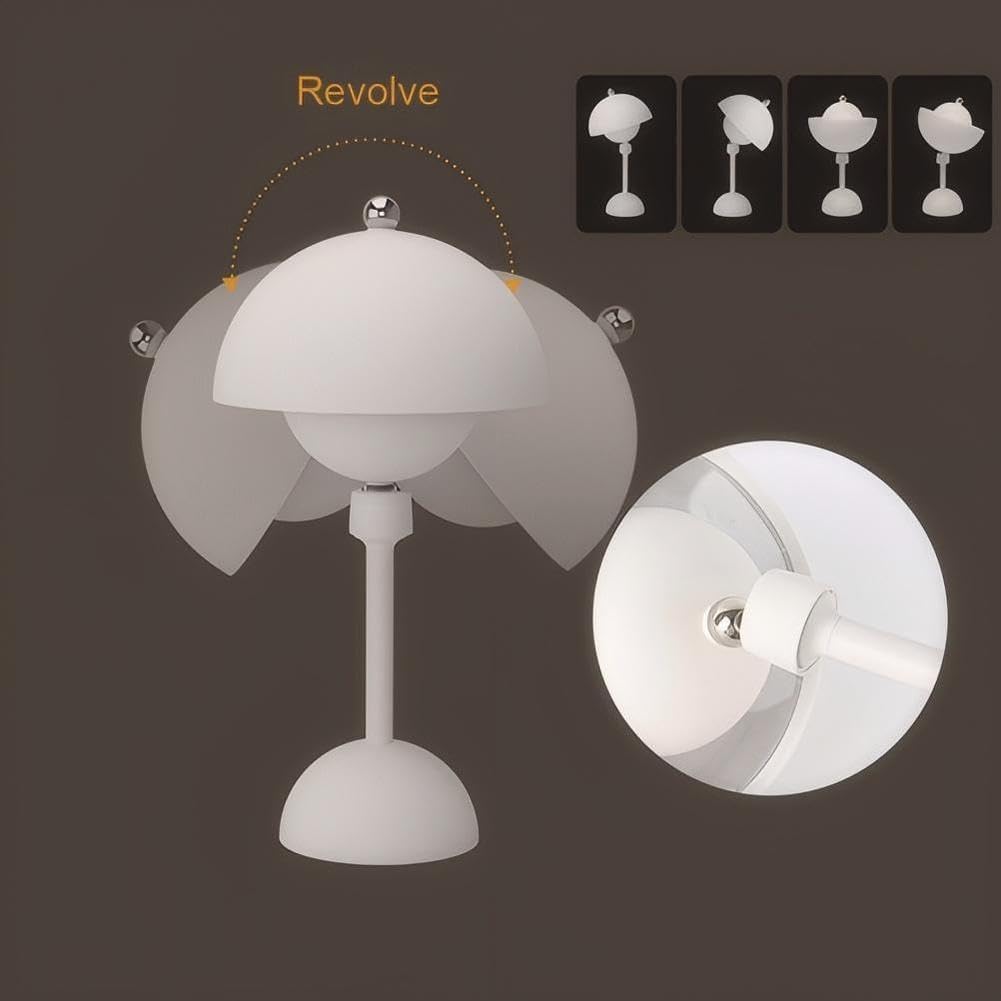 Lámpara de Mesa LED inalámbrica Recargable con Control táctil - Aplique de Pared Ajustable de 4 W con Soporte magnético, Sala de Lectura y Estudio, Color Negro.