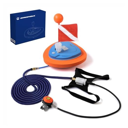 CRONDA Base Upgraded Scuba Diving Ventilator Tankless Diving System,Portable Rechargeable Scuba Diving Tank, Waterproof Air Compressor，Swimming Pool Toys Diving Toys,Dive Without Tanks (3.5 Hours)