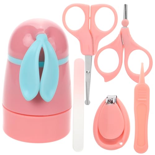 GLSTOY Newborn Nail Kit 5-in-1 Baby Nail Care Set Scissor Tweezer Safe and Manicure Kit