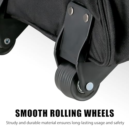 EASTROCK Drum Hardware Bag with Wheels Drum Set Hardware Carry Bag Drum Stand Accessory Bag(Black)