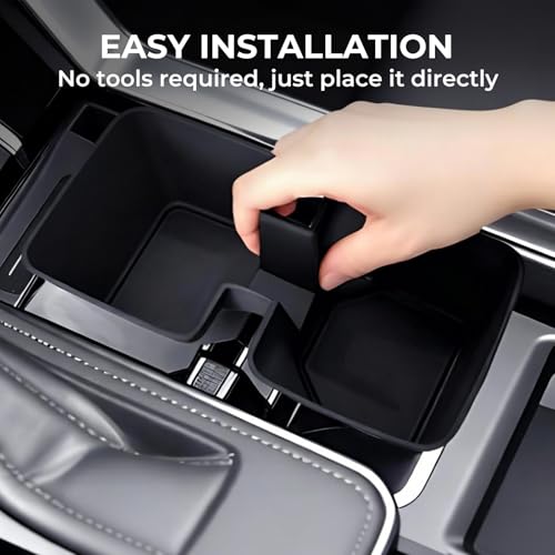 Image of Center Console Cup Holder Inserts for Lexus GX550 2026 2025 2024, Interior Accessories Silicone Car Cup Holders Covers Protector for 2024-2026 GX 550, Black