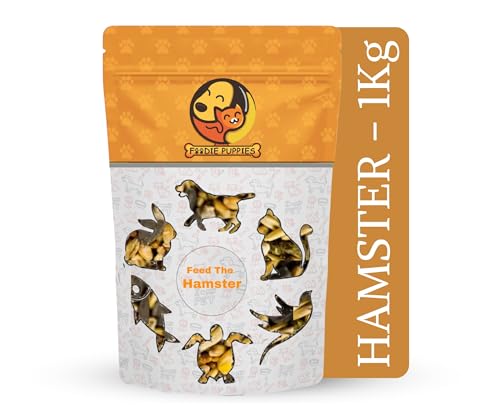 Image of Foodie Puppies Premium Hamster Food Pellets Highly Nutritious Diet Essential Ingredients for a Healthy and Active Lifestyle for Your Hamster (Pouch - Hamster Food, 1Kg)