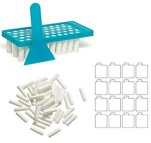 Professional DIY Lip Balm Crafting Kit with Wax Pouring Tray, Scraper, 50 Chapstick Tubes with Lids, 50 Chapstick Labels Included, Chapstick Maker