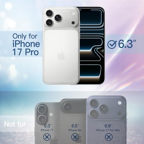 Image of JETech Glitter Case for iPhone 17 Pro, Clear