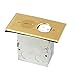 ENERLITES Screw Cap Cover Floor Box kit, 5” x 2.8” 1-Gang, 20A Tamper-Weather Resistant Duplex Receptacle Outlet, Watertight Gasket, Corrosive Resistant, UL Listed, 975506-C, Brass