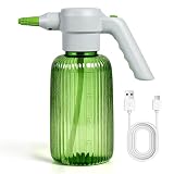 Diivoo Pulvérisateur Électrique 2L, 3 Vitesses & 2 Modes (Brouillard & Jet), Réservoir Transparent, Batterie Rechargeable 2000mAh, Pulvérisateur à Pression Portable pour Plantes, Balcon, Petit Jardin