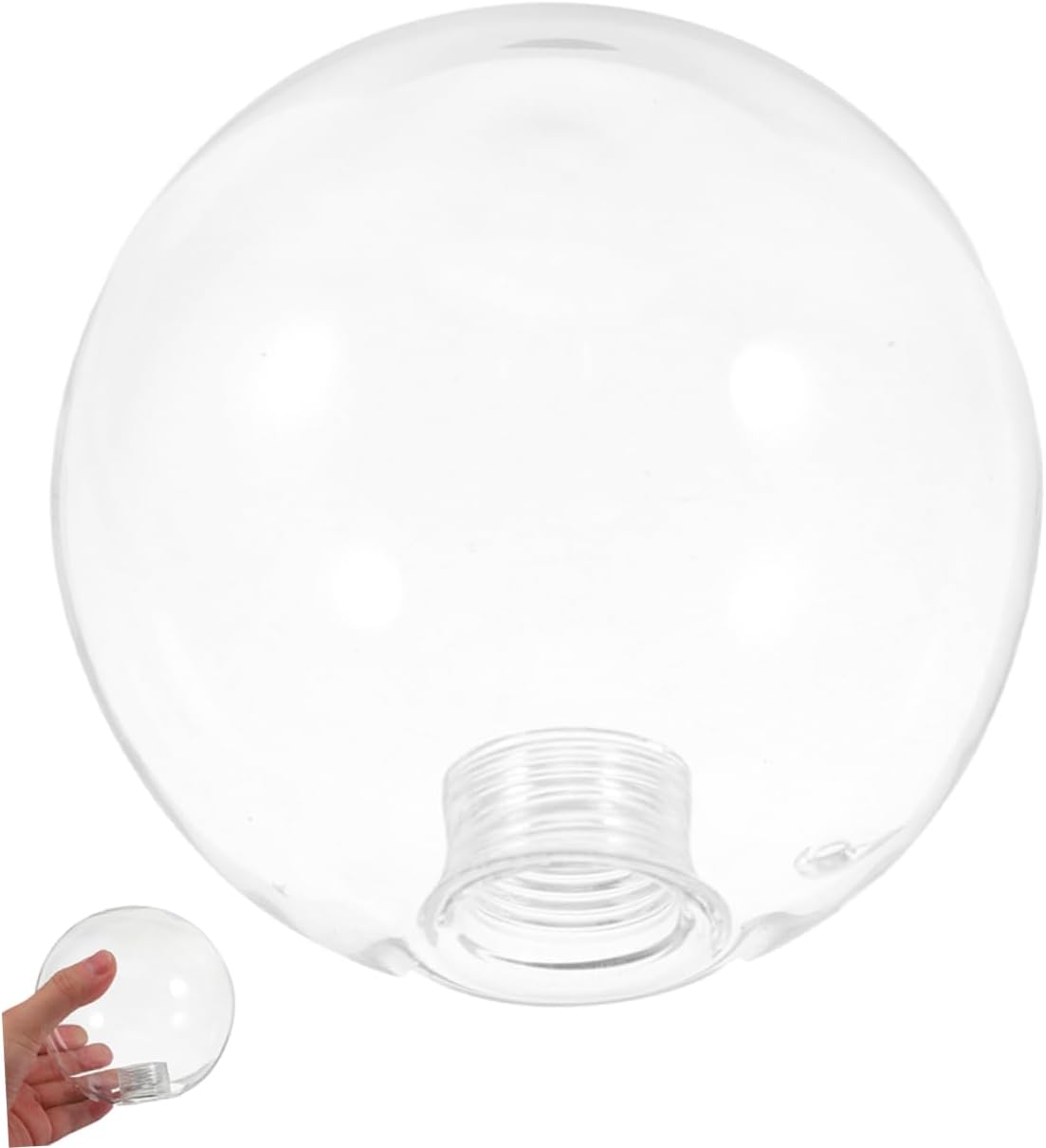 ARTIBETTER 2pcs Clear Glass Globe Lamp Shade: G9 Base Light Bulb Cover for Bedroom Dining Room - Replacement Glass Spherical Light Fixture