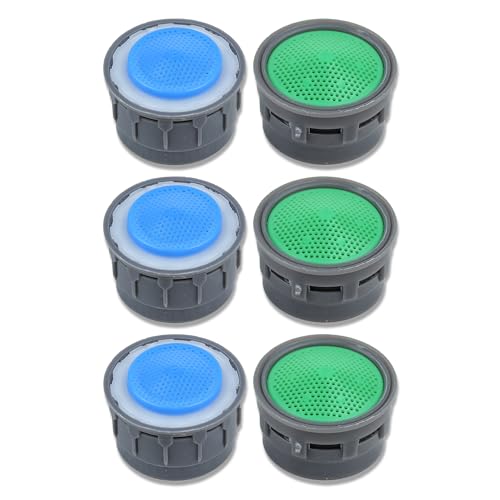 6-Pack 116711 Faucet Aerator for Moen 1.5-2.0 GPM (3 Blue & 3 Green) Water Saving Aerators Anti-Splash with Sediment Filter Fit for Brantford Chateau Monticello Bathroom & Kitchen Faucets