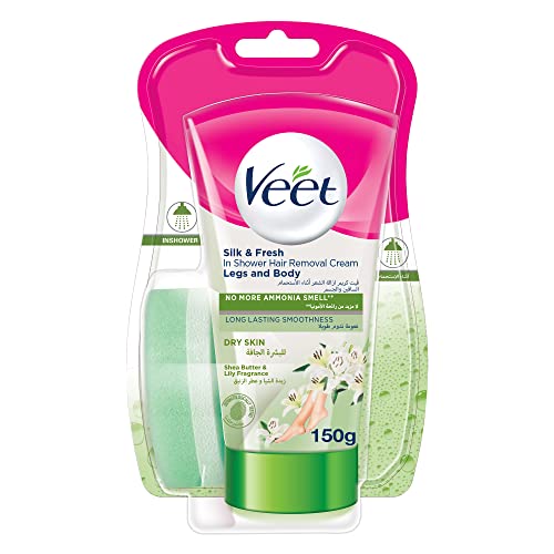 Veet Crema Depilatoria Sotto la Doccia Pelli Sensibili, 150 ml