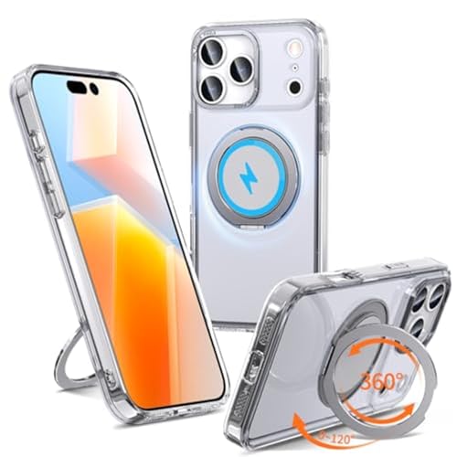 Étui iPhone 17 Air transparent anti-choc mince doté d'un anneau compatible charge induction