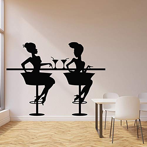 NSRJDSYT Decalcomanie da Muro per Ragazze Drink