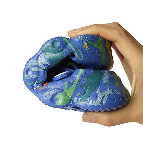 Kitulandy Kids Clogs Dinosaur Boys Girls Cartoon Slides Slippers Toddler Garden Beach Pool Water Shoes Dark Blue #TOP5