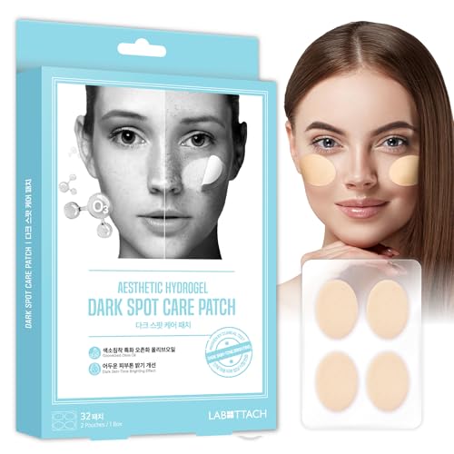 Dark Spot Care Patches – 32pcs | Labottach Korean Skincare Hydrogel Brightening Patch with Ozonated Olive Oil, Niacinamide, Alpha-Arbutin & PDRN | Skin Tone & Spot Care | Home Skin Routine