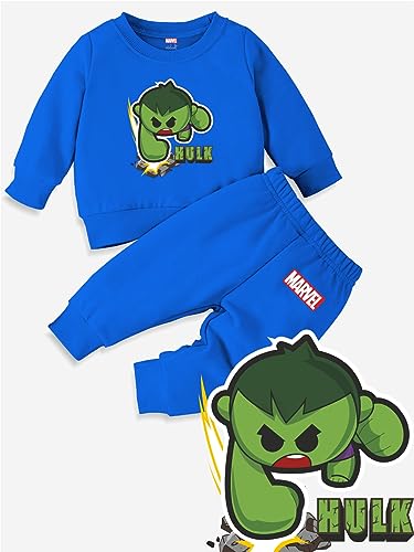 Image of Minicult Kids Cotton Co-ords Full Sleeve Sweatshirt and Pant Set with Character Print