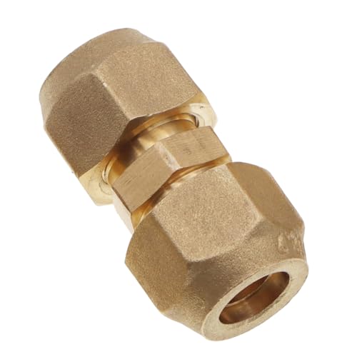 Image of Air Conditioning Copper Pipe Extension for Joint Double Connector Intermediate Connection Head Free Welding Butt Tube Diameter 6-19mm Flare Nut (1 /2 inch (12.7mm) Copper Tube)