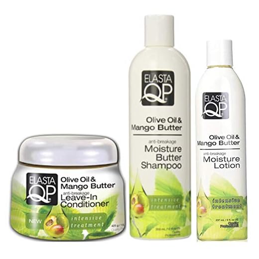 Elasta QP Anti-breuk leave-in balsam, Moisture Butter Shampoo & Moisture Lotion