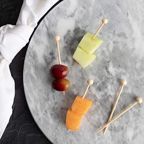 Ball End Bamboo Picks 3.5 Inch, 2400-Count Bulk Case, 24 Packs x 100, Decorative Appetizer Picks and Cocktail Skewers for Sliders, Sandwiches, Charcuterie and Catering by Bluesky Trading - Image 3