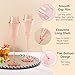 JOVGANG Pink Champagne Flutes Set of 6-7.5oz Hand-Blown Lead-Free Crystal Champagne Glass, Wedding Champagne Flutes, Date Night & Romantic Dinners, Valentine's Day and New Year Gifts
