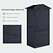 M MCombo Gartenschrank Gartenhaus Holz Wetterfest, Outdoor Wasserdicht Schrank mit Boden, für Außenbereich Balkon Terrasse, Aufbewahrungsschrank mit 2 Bewegliche Regale 74×99×193 cm (Anthrazitgrau)