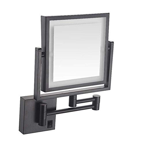 Miroir de maquillage mural LED haut de gamme 8 pouces à double face - 2