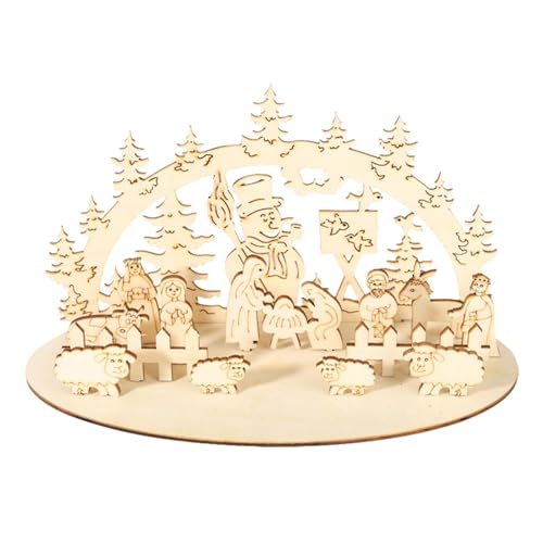 Tanxemery Holzbausatz Krippe Weihnachtskrippe Aus Kunstharz...