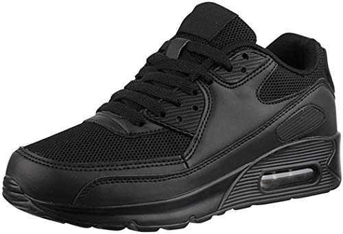 Elara Damen Herren Sneaker Unisex Sport Laufschuhe Turnschuhe Chunkyrayan H001-Z001 Black-40P