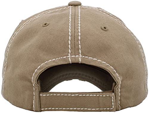Image of KBETHOS Vintage Washed Distressed Cotton Dad Hat Baseball Cap Adjustable Polo Trucker Unisex Style Headwear