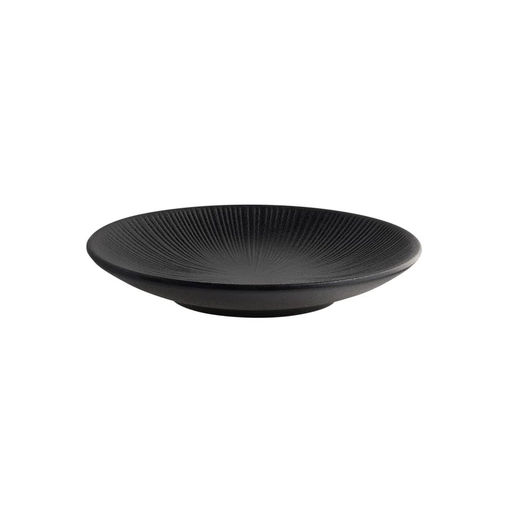 APS Nero 85284 Plate Melamine Diameter 18 cm Height 3 cm Black Stackable