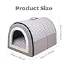 Dog-House-Indoor-2-in-1-Foldable-Cat-Igloo-Beds-with-Removable-Cushion-Non-Slip-Dog-Bed-House-Waterproof-Warm-Cat-Cave-Washable-Covered-Dog-Bed Indoor Waterproof Pet House