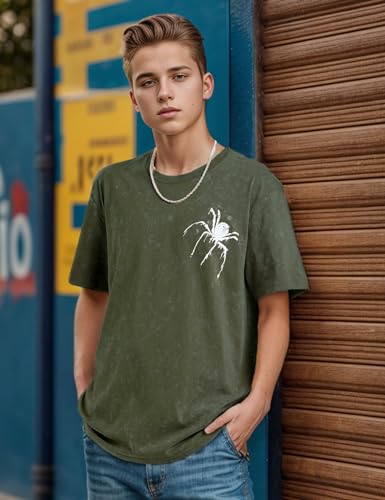 Image of EMMIOL Mens Y2k Baggy Shirts Graphic Tees Oversized Crew Neck Short Sleeve Streetwear Tshirts Summer Tops 2026