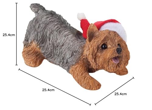 Sandicast Christmas Ornament, Resin, Yorkshire Terrier (Crouching) - Image 2