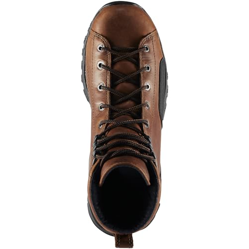 Danner Men’s Stronghold 6" Waterproof Work Boot Full-Grain Leather, Vibram SPE Midsole, Slip-Resistant Outsole, EH Rated, Dark Brown - 9.5 D4