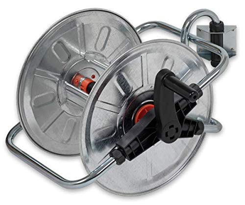 Dévidoir mural orientable pour tuyau d'arrosage 1/2'' 50m 3/4" 35m