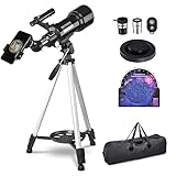 AW 70x400mm Astronomy Refractor Telescope Spotting Scope Eyepieces Adjustable Tripod with Barlow Lens Phone Adapter Constellation Map for Aldults Teens